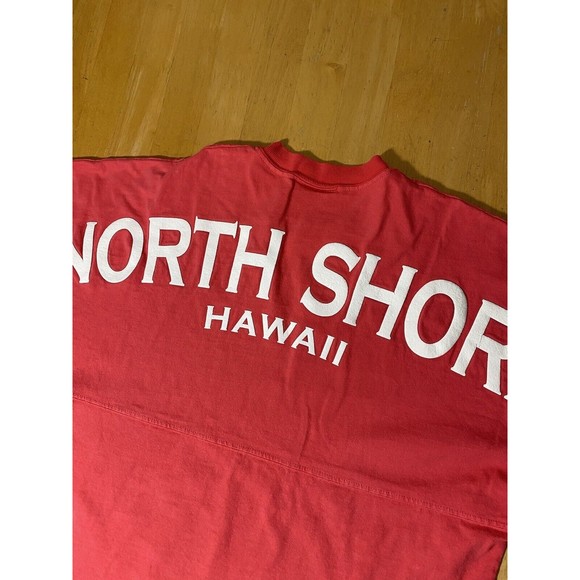 Spirit Jersey North Shore Hawaii XS shirt oversized coral puffy letter 19pit2pit - Picture 2 of 7